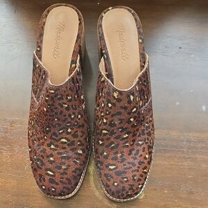 Madewell Brown Woven Leather Mules